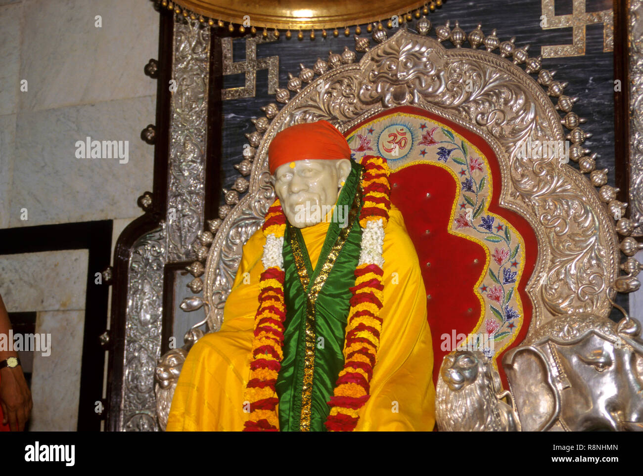 Statua del dio Sai Baba di Shirdi, Maharashtra, India Foto Stock