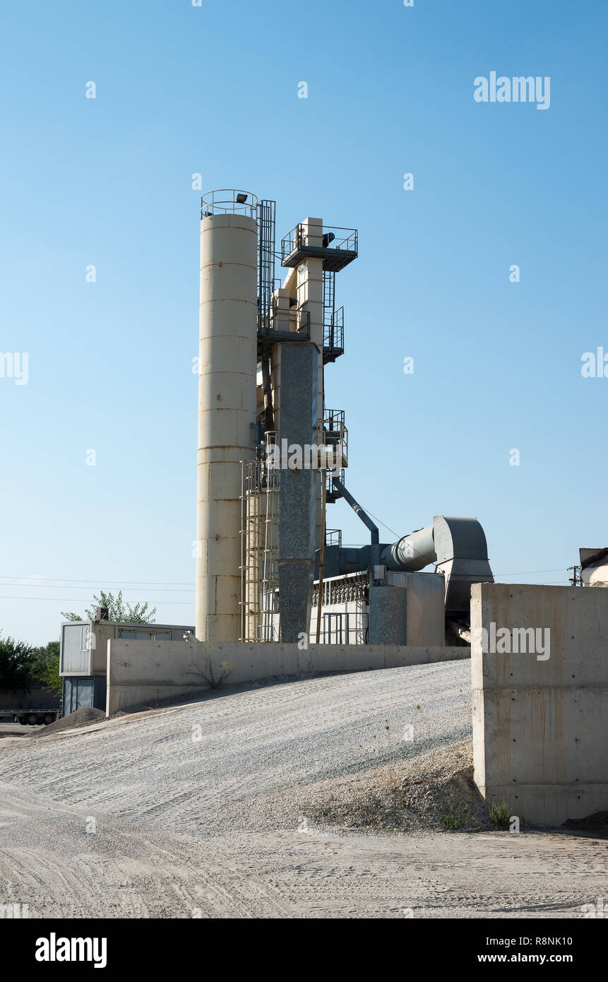 Impianti per il dosaggio delle frazioni di pietra. Foto Stock