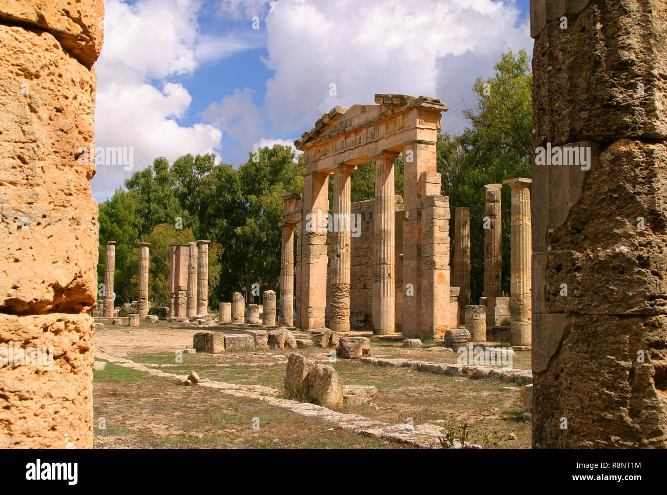 Libia, Cirene. Le rovine di Cirene necropoli. Patrimonio Mondiale dell Unesco Foto Stock