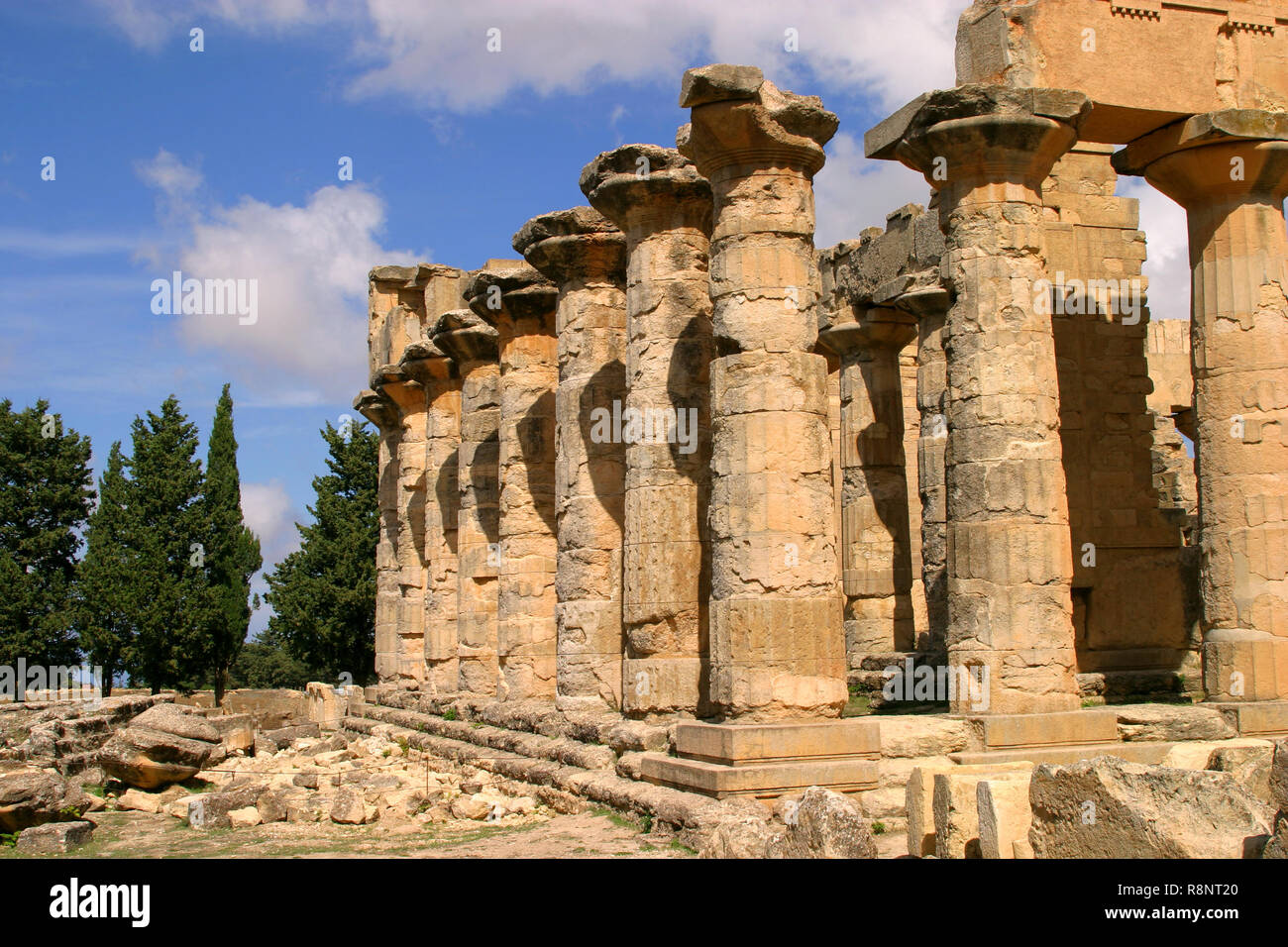 Libia, Cirene. Le rovine di Cirene necropoli. Patrimonio Mondiale dell Unesco Foto Stock