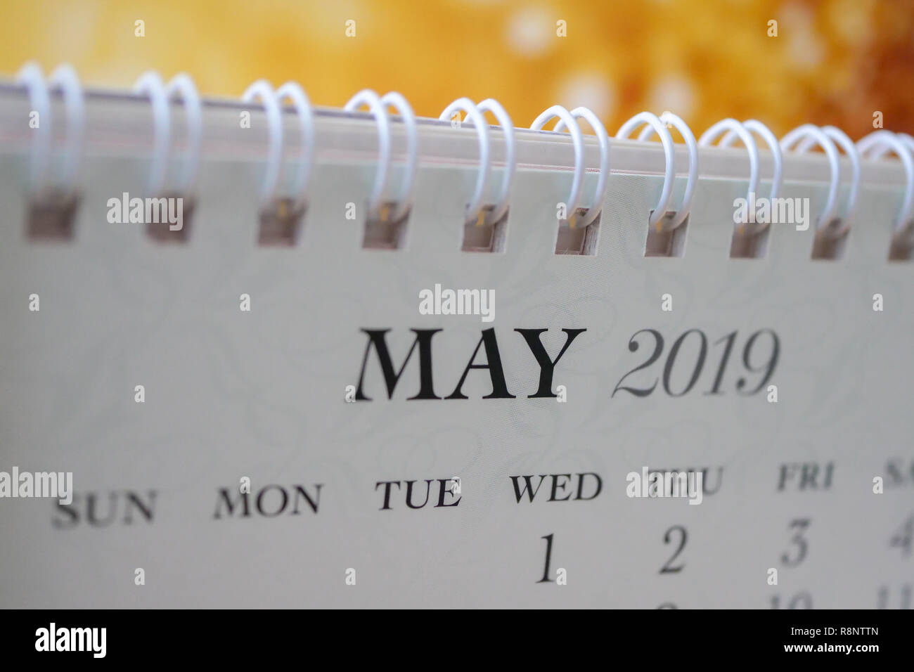 Chiudere fino al Calendario di Maggio 2019 Foto Stock