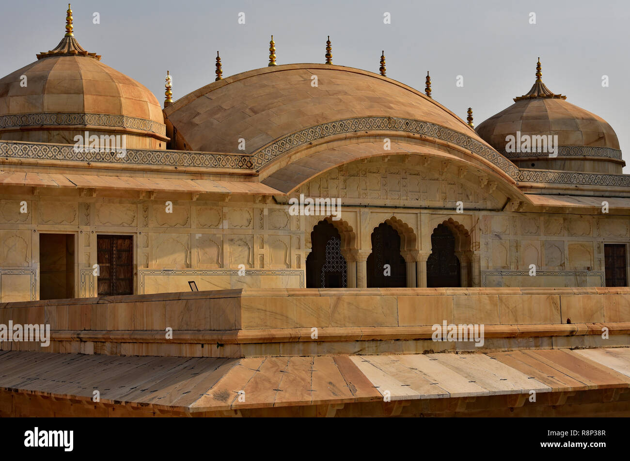 Tetto a cupola della Jas Mandir, sala dell'udienza privata, Ambra Fort, Jaipur, Rajasthan, India, Asia Foto Stock