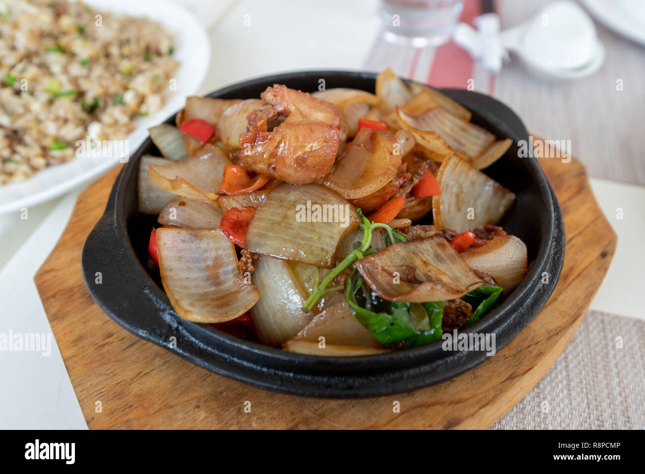 Stile Hong Kong cucina di pollo, Filippine Foto Stock