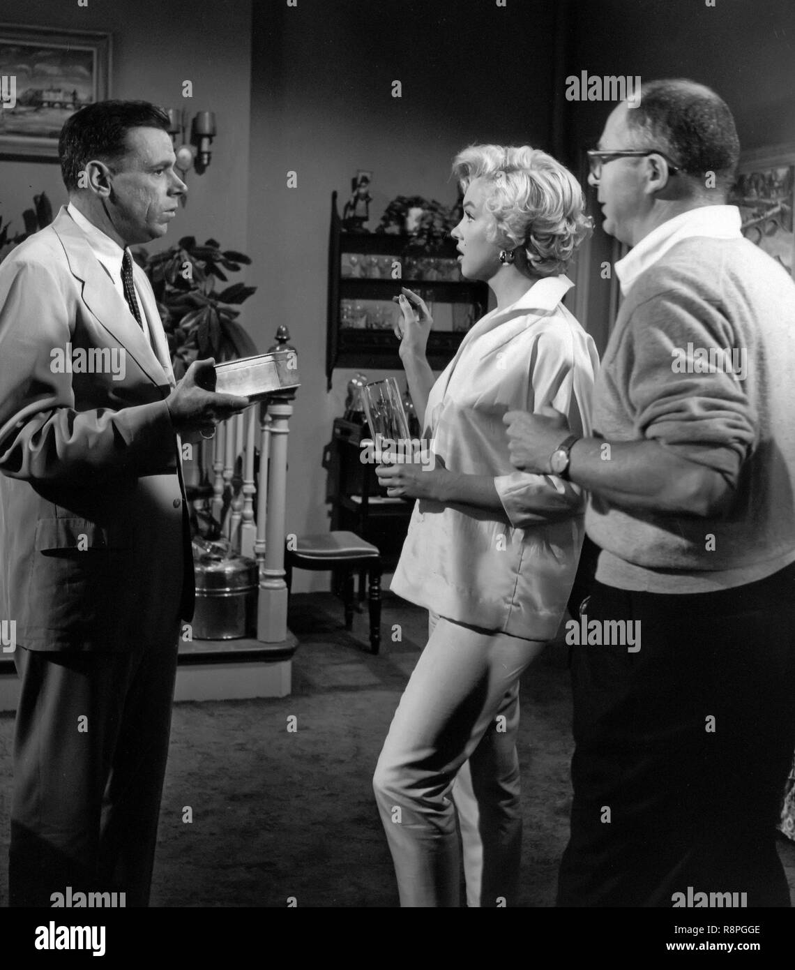 Tom Ewell, Marilyn Monroe, Direttore Billy Wilder, "i sette anni di Mitch" (1955) XX Century Fox Riferimento File # 33635 551THA Foto Stock