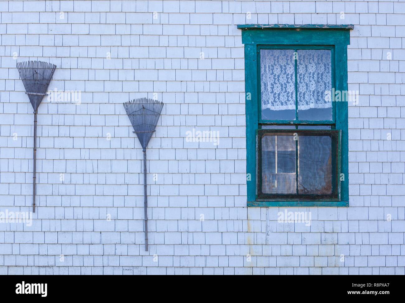 Canada Quebec, Gaspe Peninsula, Nuovo Richmond, Duthie punto, XVIII secolo Scottish-English insediamento, agriturismo rastrelli Foto Stock