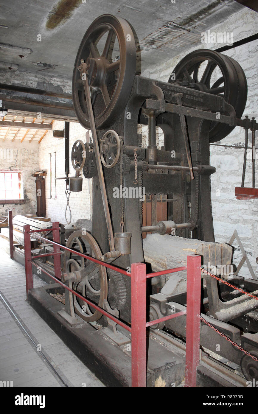 Il capannone di Sega alla Welsh Slate Museum, Llanberis Foto Stock