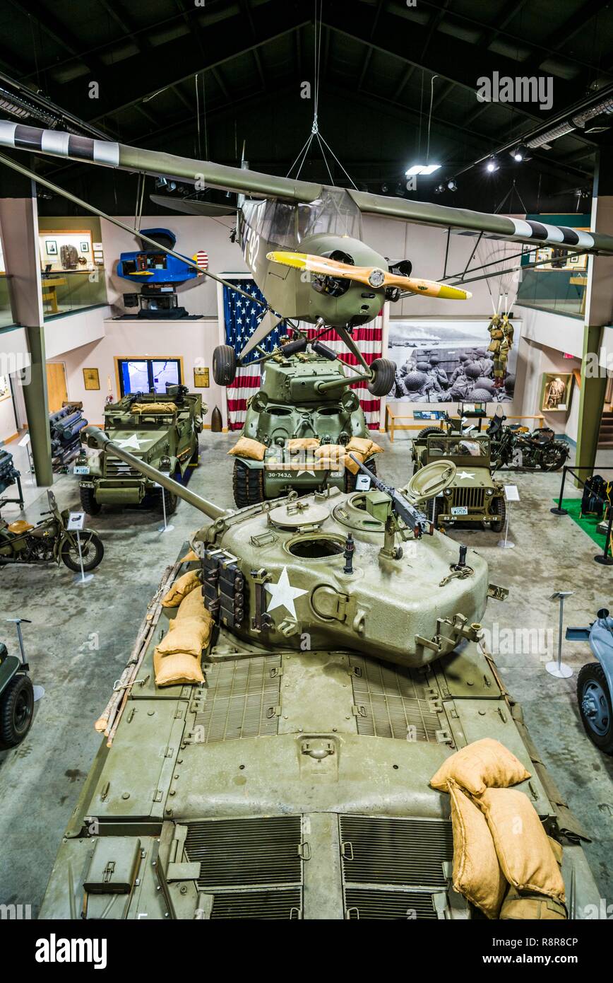 Stati Uniti, New England, New Hampshire, Regione dei Laghi, Wolfeboro, Wright museo della Seconda Guerra Mondiale, WW2-ser veicoli militari con M-26 Pershing serbatoio Foto Stock