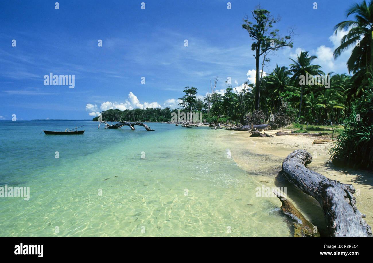 Wandour Beach, Port Blair, isole Andaman, India Foto Stock