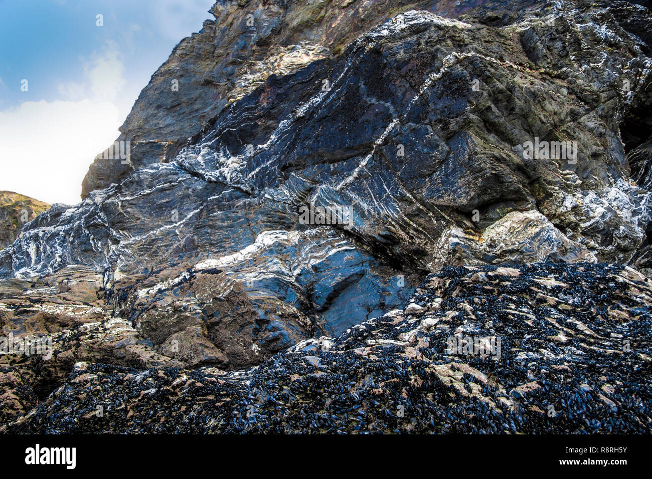 Formazione di roccia, Cornwall, Regno Unito Foto Stock