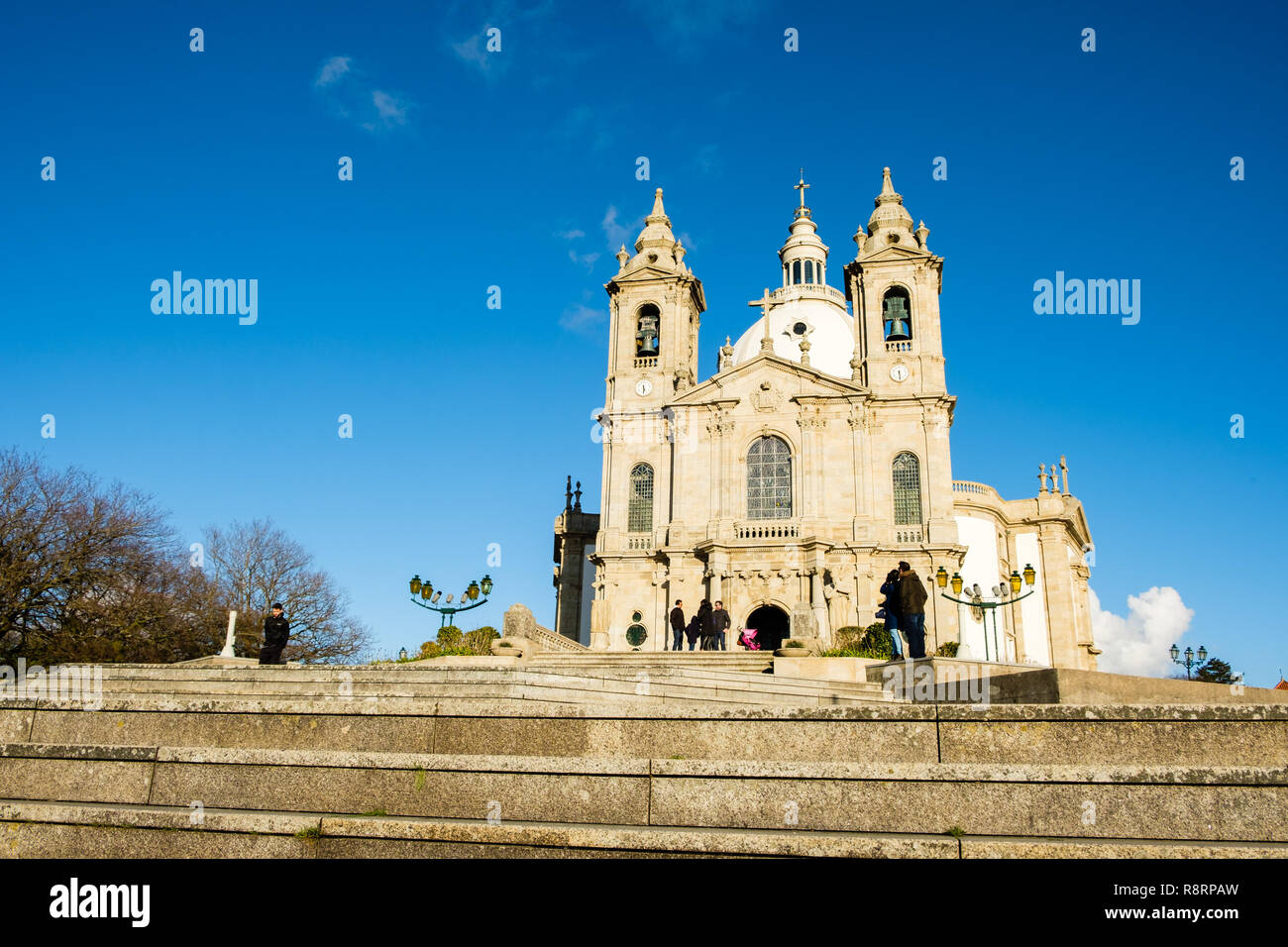 Braga, Portogallo - 18 Marzo 2018: Santuario di Nostra Signora di Sameiro (o Santuario di Sameiro o Immacolata Concezione di Monte Sameiro) è un san mariano Foto Stock