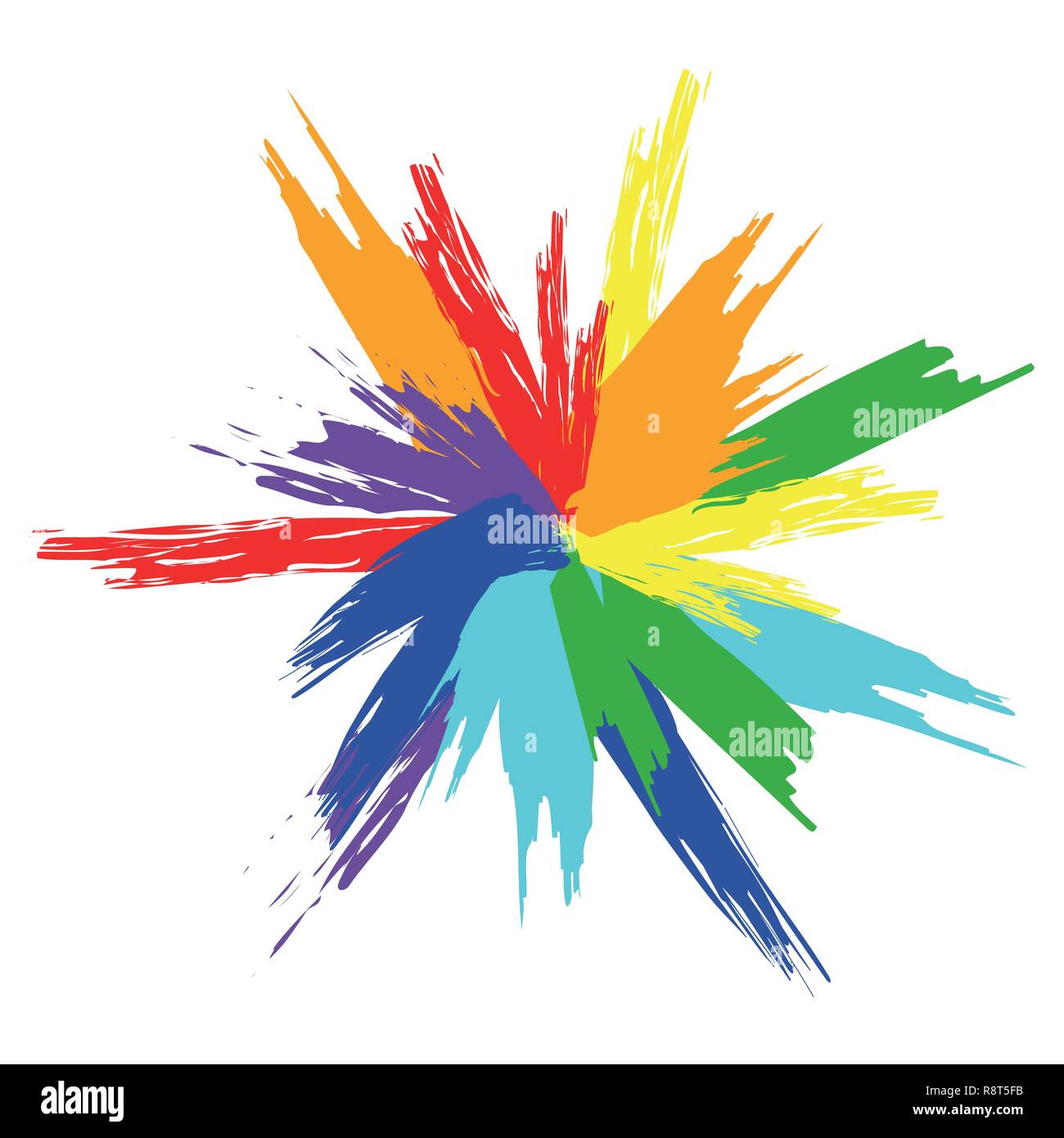 Stella colorata nei colori dell'arcobaleno illustrazione vettoriale EPS10 Illustrazione Vettoriale