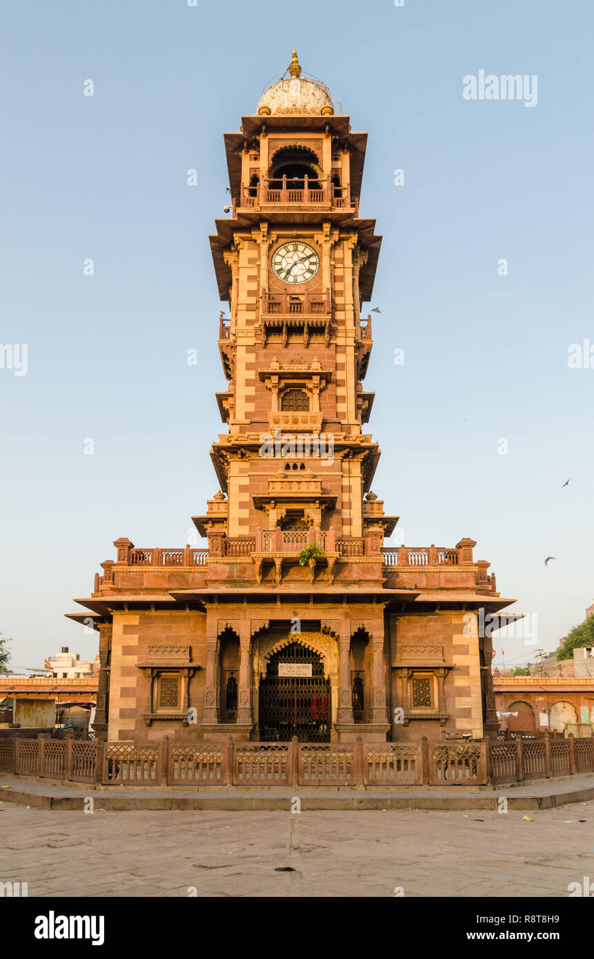 Ghanta Ghar nel mercato di Sardar, Jodhpur, Rajasthan, India Foto Stock