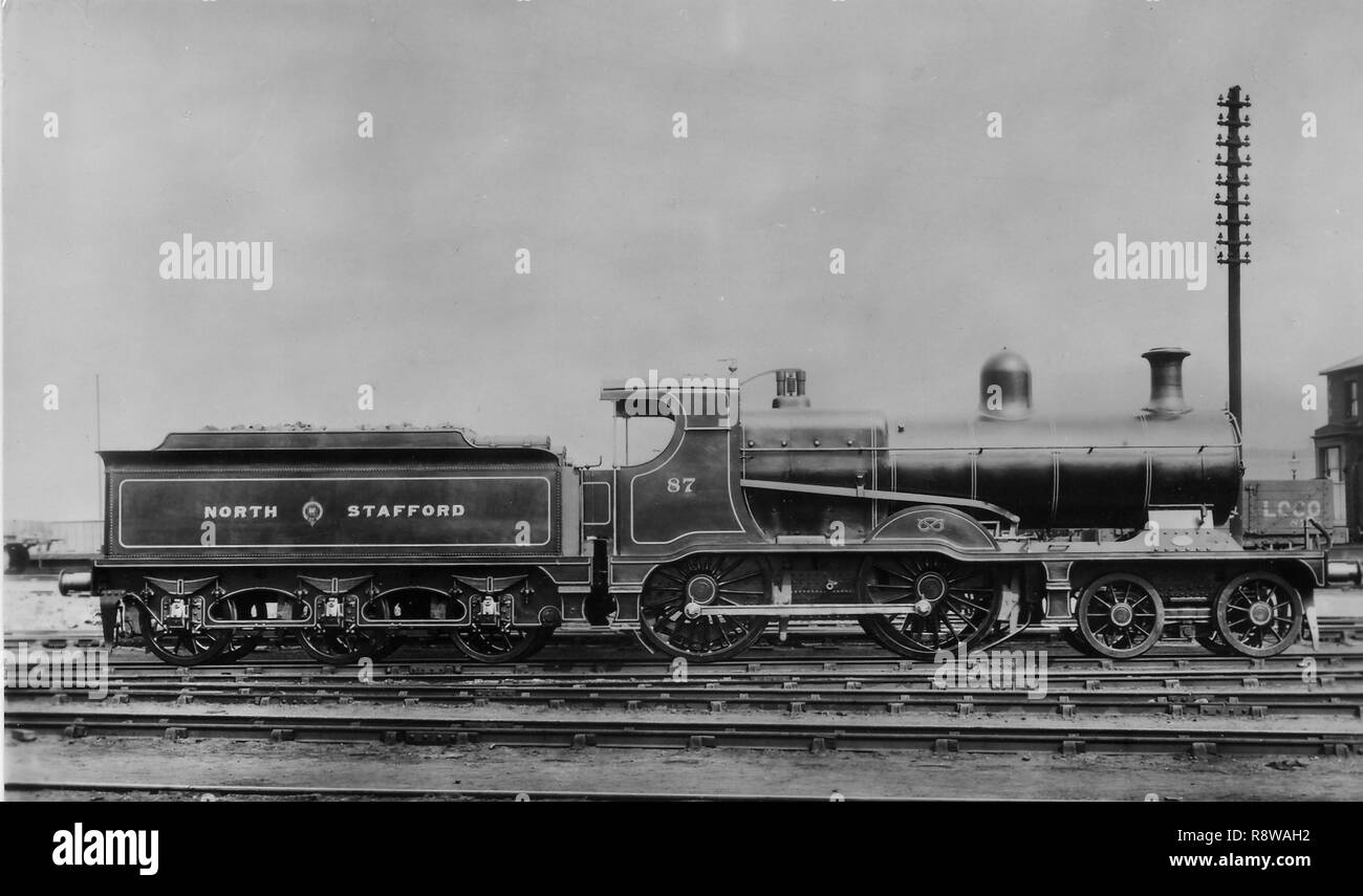 Nord Staffordshire Railway G-classe 4-4-0 No.87 Foto Stock