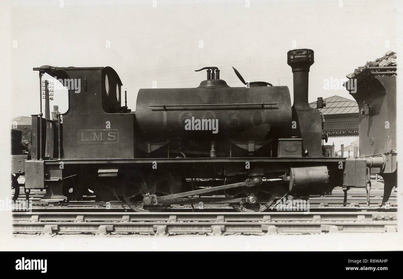 Ex Stazione Ferroviaria di Caledonian 0-4-0ST della classe 264 come LMS 16030 in pre-1928 livrea Foto Stock