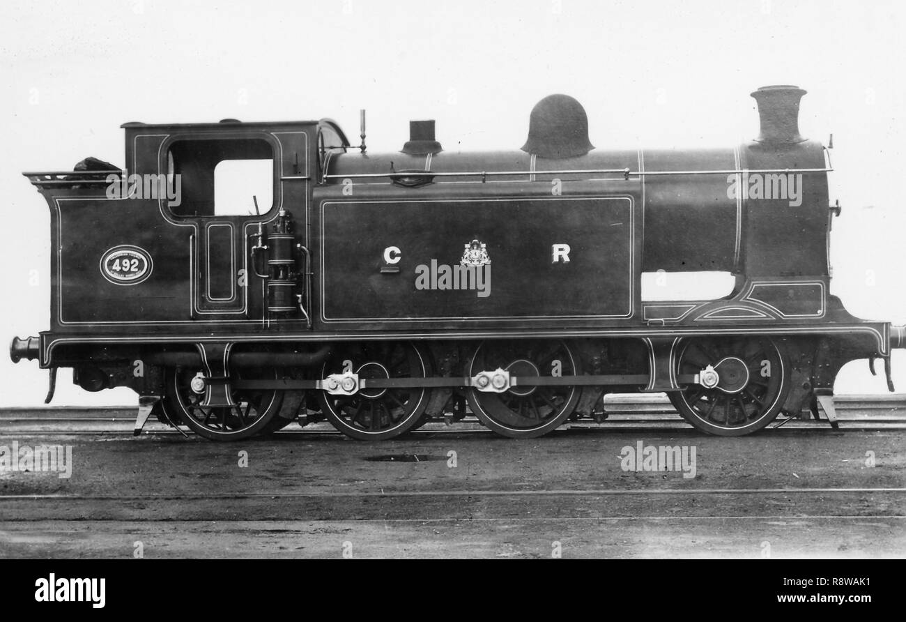 Caledonian classe ferroviaria 492 0-8-0T locomotiva a vapore Foto Stock