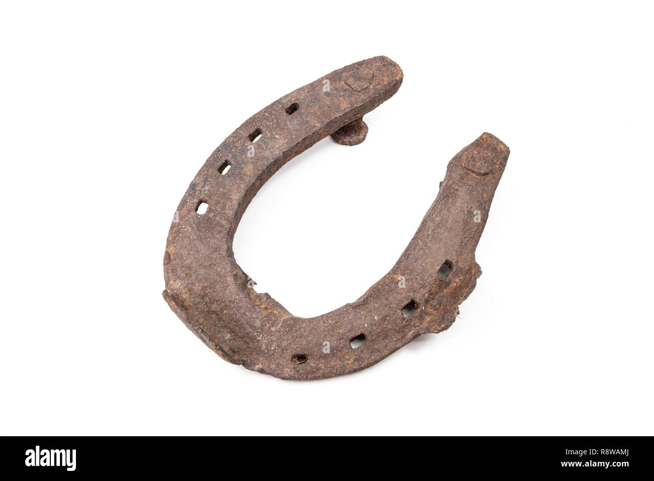 Originale fatta a mano a ferro di cavallo di ferro dalla metà del XX secolo  ha trovato in strada Foto stock - Alamy