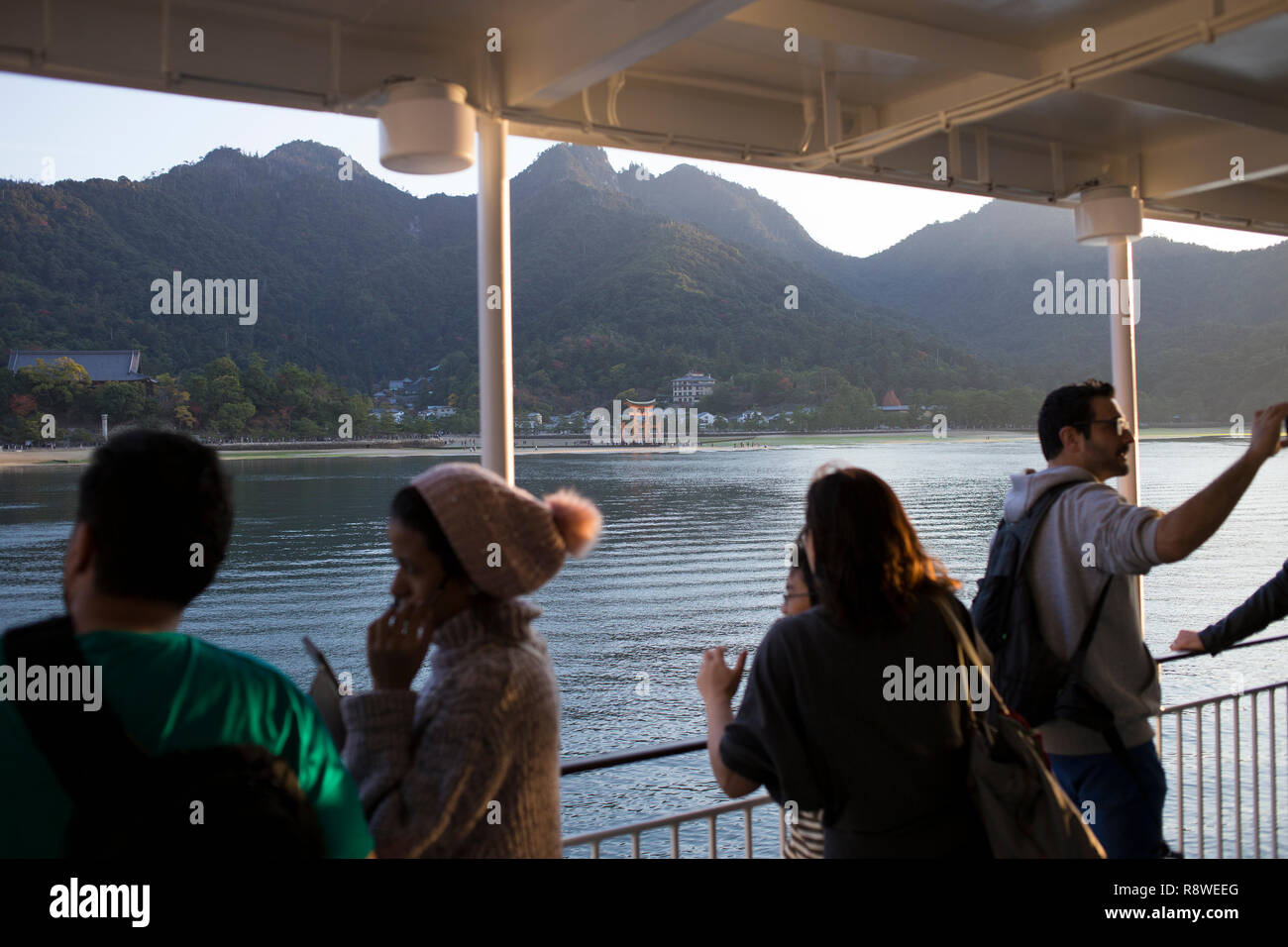 Miyajima (Itsukushima) a Hiroshima, Giappone. Foto di Akira Suemori Foto Stock