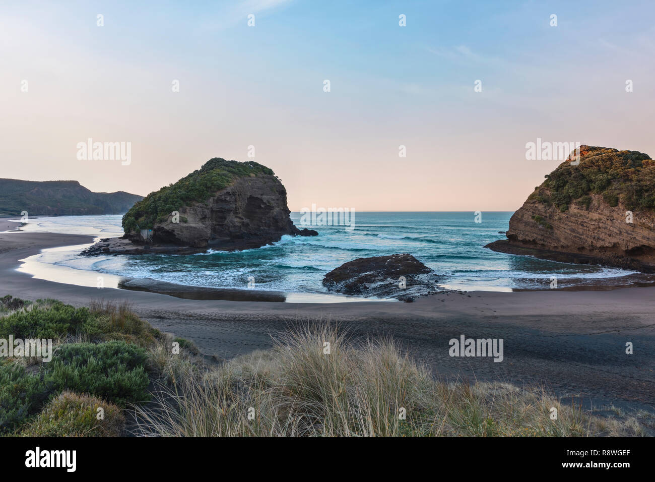 Bethells Beach, Auckland, Isola del nord, Nuova Zelanda Foto Stock