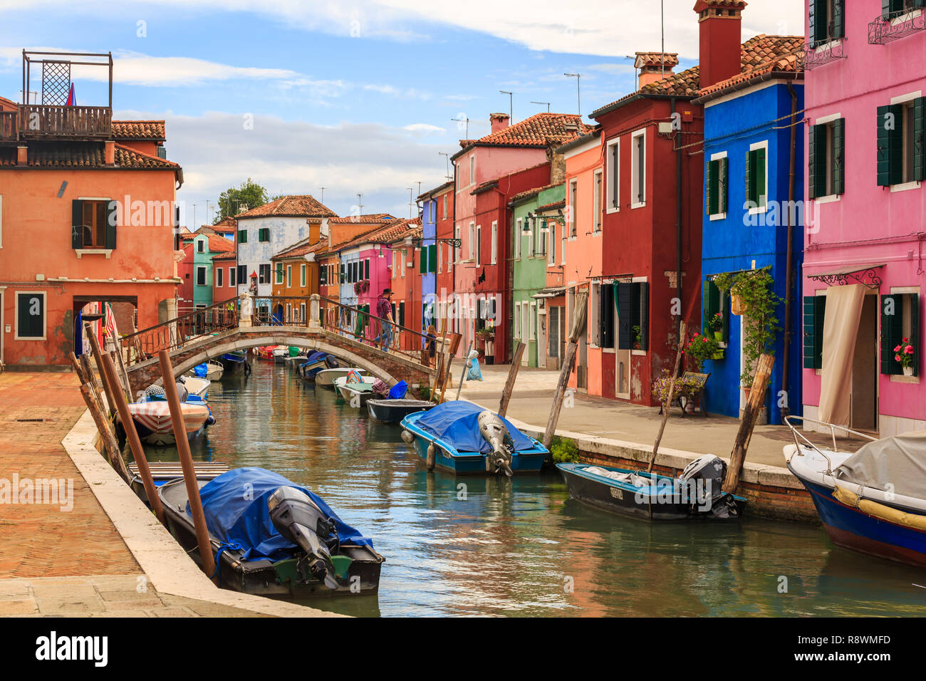 Burano Venezia Italia Foto Stock