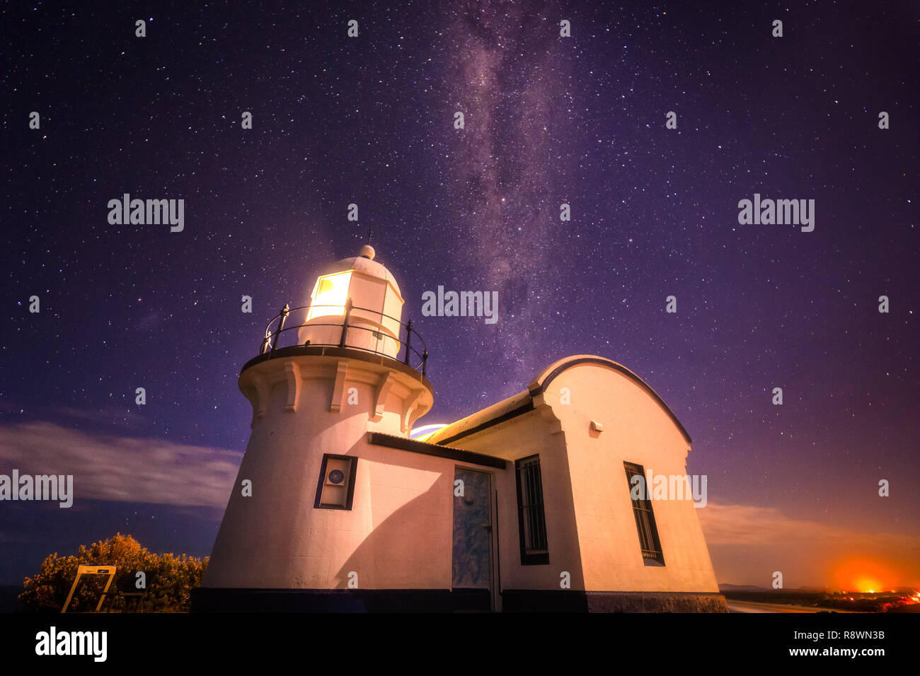 Incollamento Point Lighthouse, Port Macquarie Foto Stock
