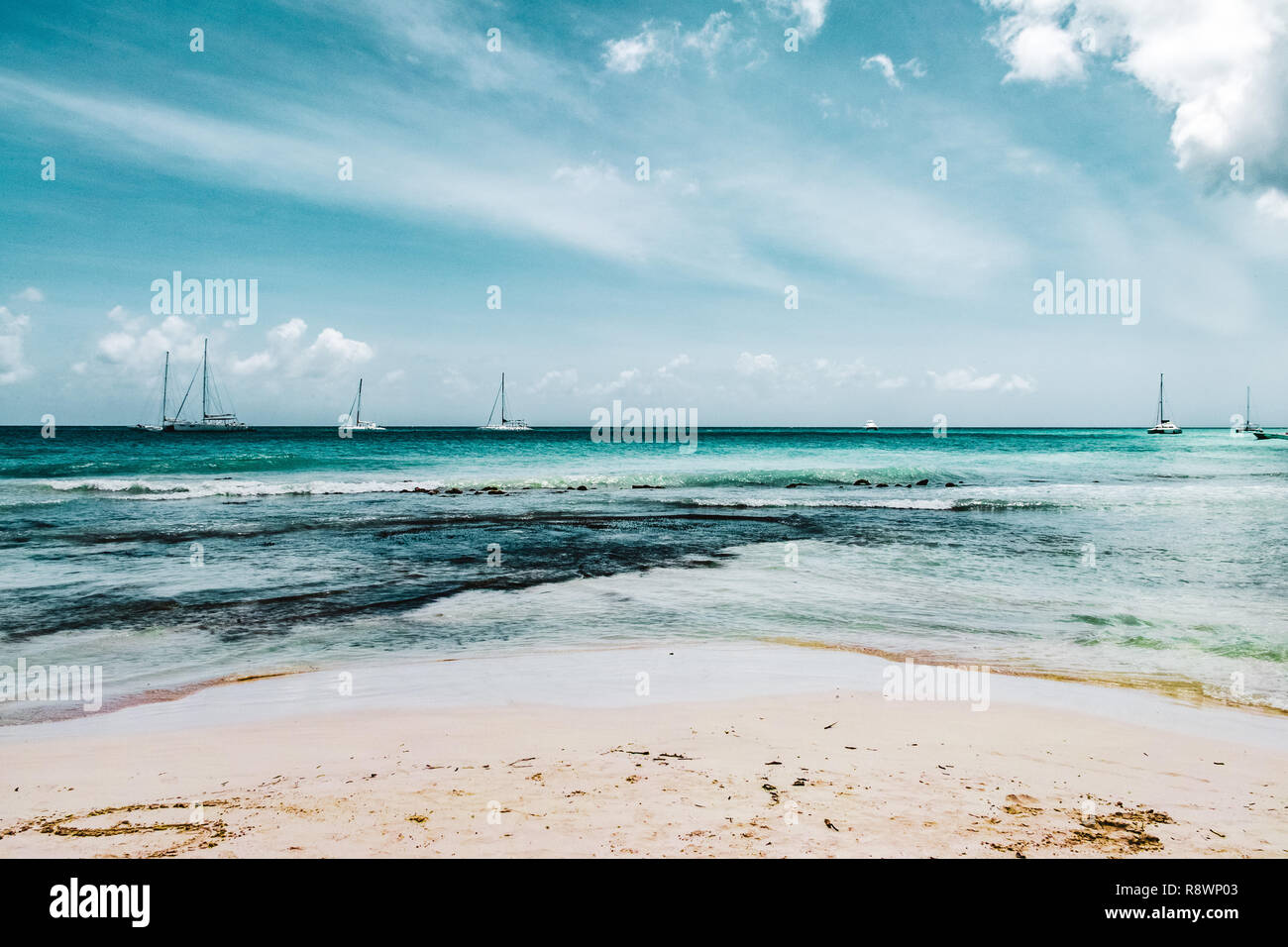 Foto di spiagge di Bavaro in Punta Cana Repubblica Dominicana Foto Stock