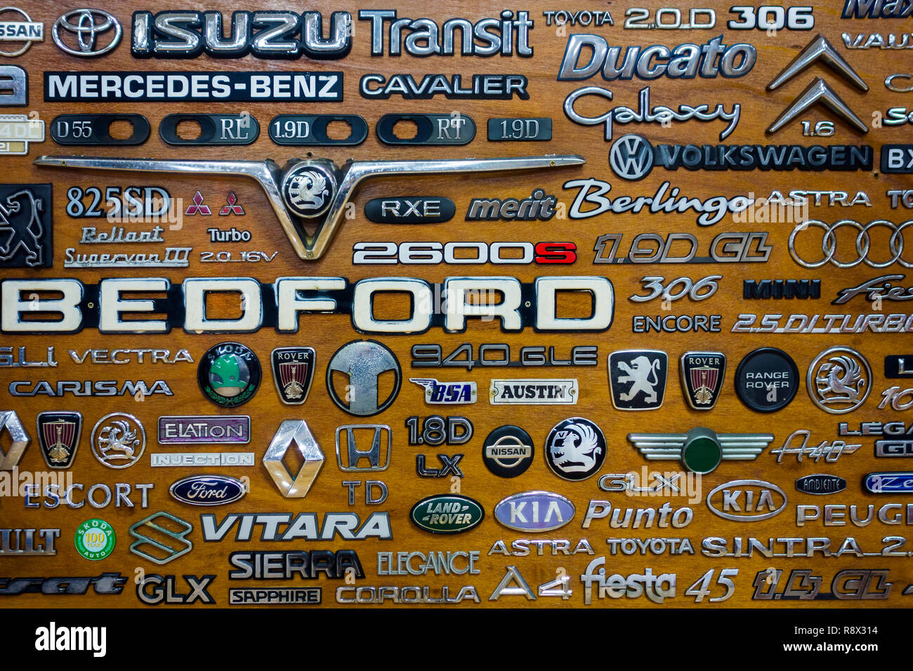 Raccolta di loghi di veicolo / marca auto badge di avvio Foto Stock
