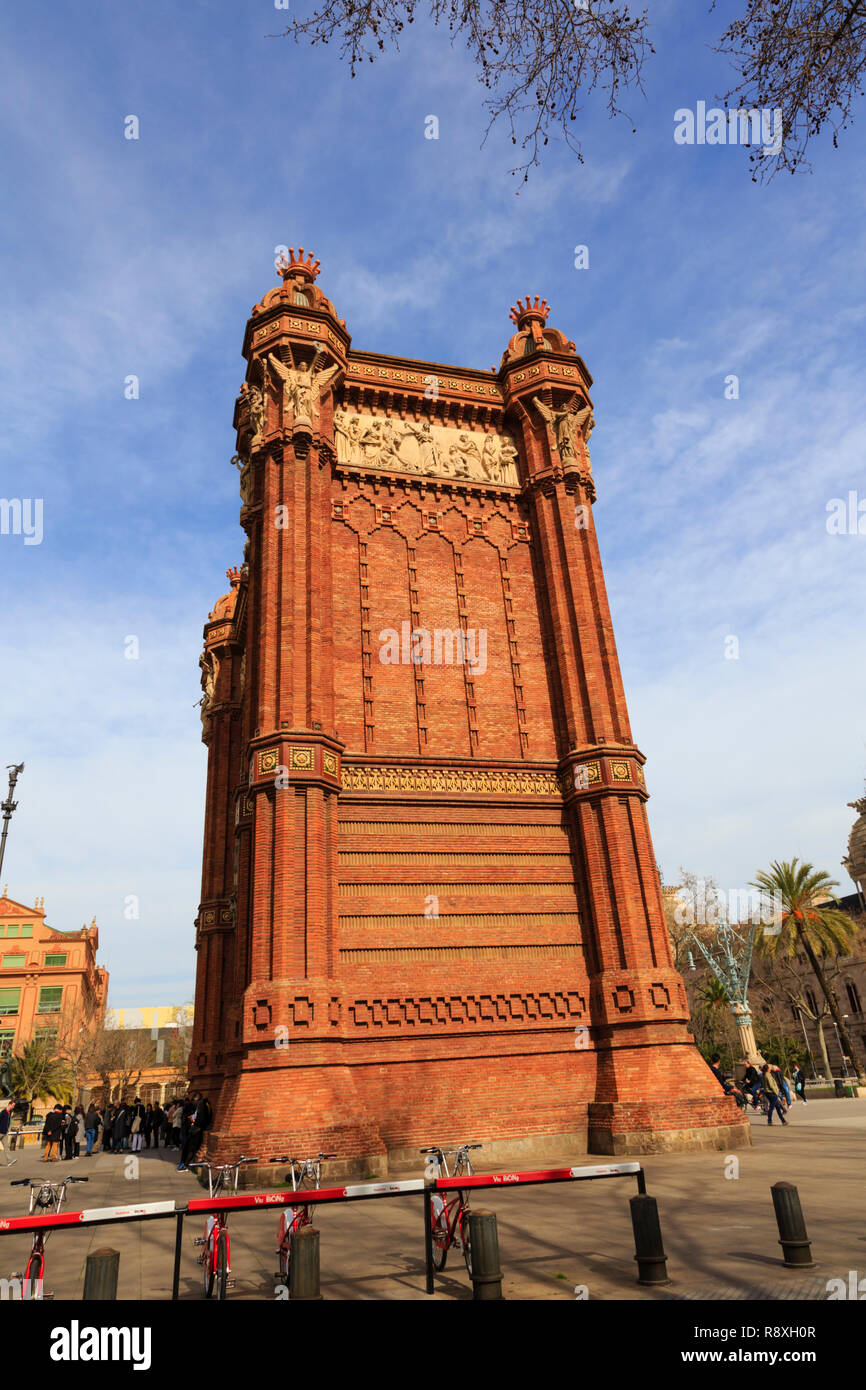 Arc de Triomf, Barcellona, Catalunya, Spagna Foto Stock