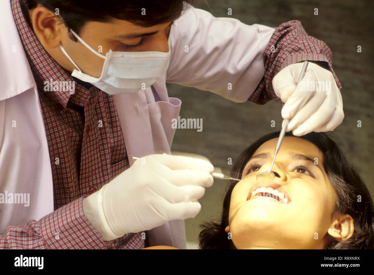 Dental Clinic, India, il sig. N° 395 Foto Stock