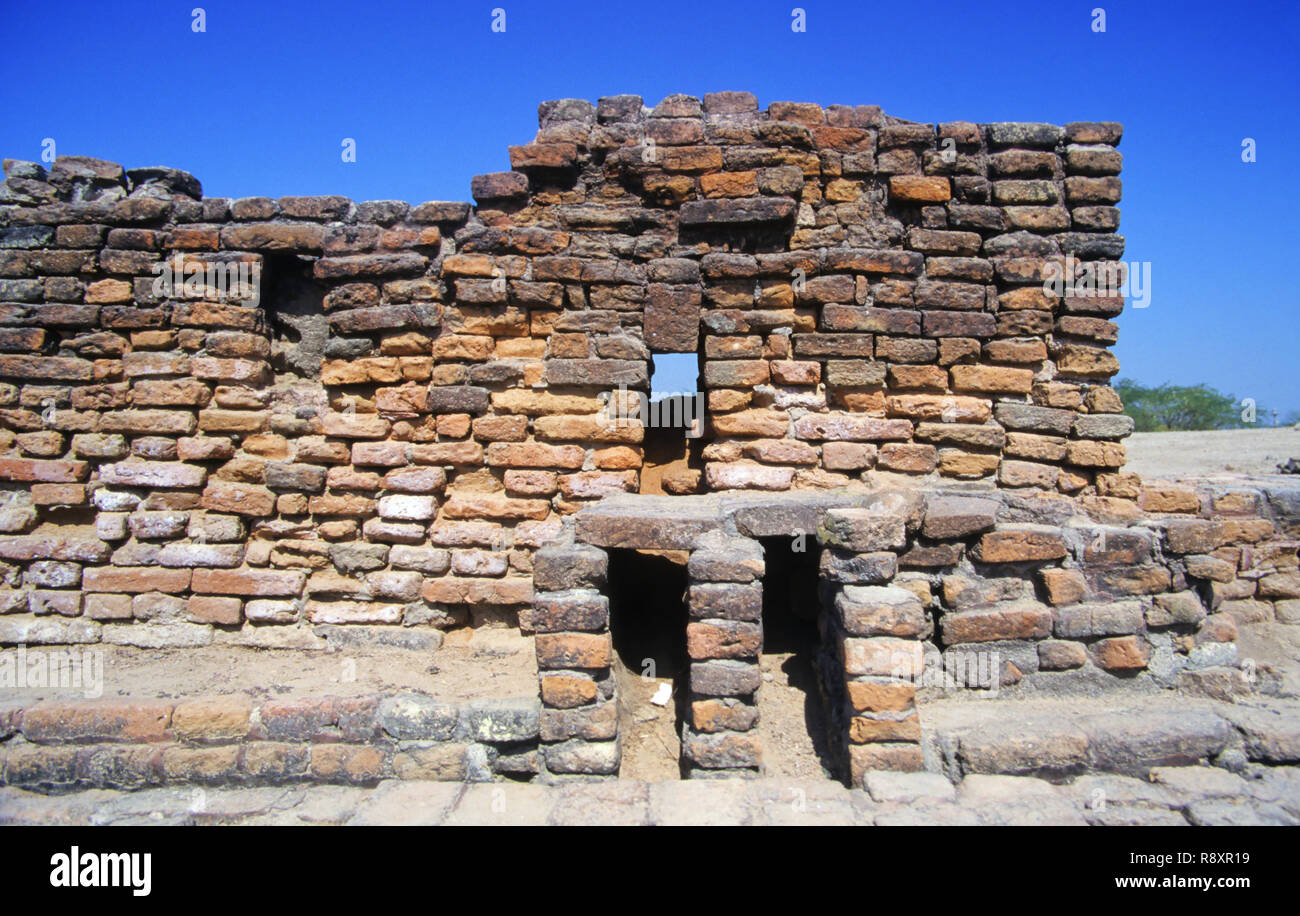 Indo Valley Civilization Harappa periodo - 2300 a 1700 AC, Lothal, Gujarat, India Foto Stock