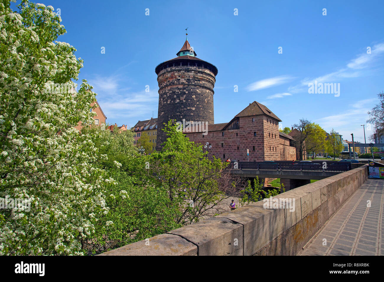 Splittertor alla città vecchia di Norimberga, Franconia, Baviera, Germania, Europa Foto Stock