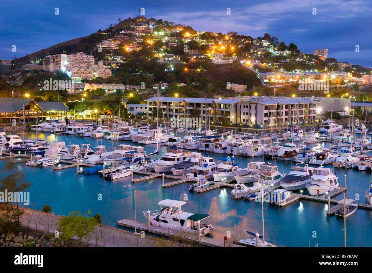 In Papua Nuova Guinea, Capitale Nazionale Port Moresby, marina, yacht club e a Port Moresby città Foto Stock