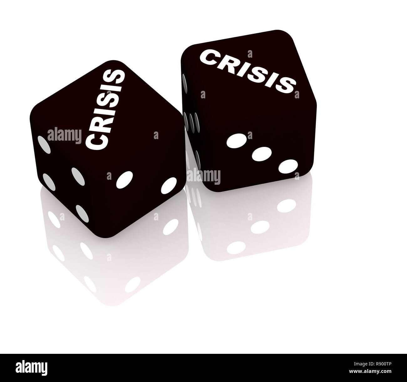 Giocando a cubetti con una crisi di iscrizione Foto Stock