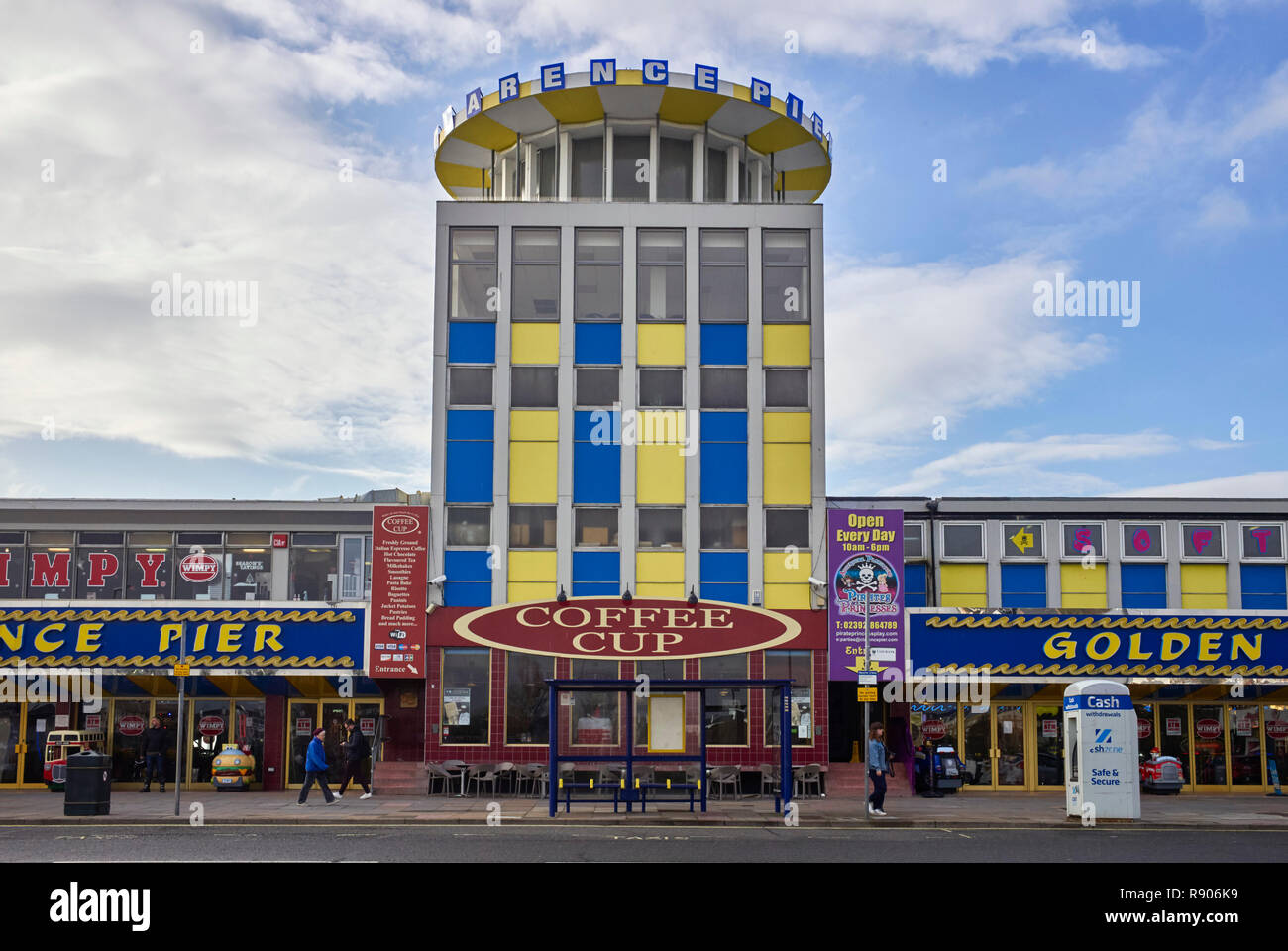 Clarence Pier edificio a Southsea, Portsmouth Foto Stock