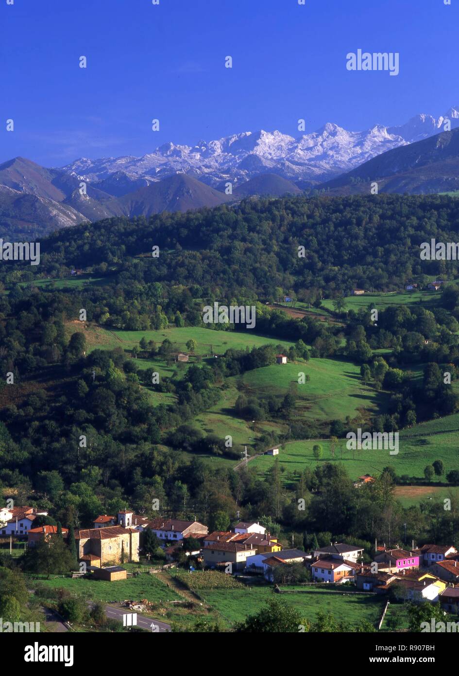 Spagna, Asturias, Parco Nazionale Picos de asturiano paesaggio Foto Stock