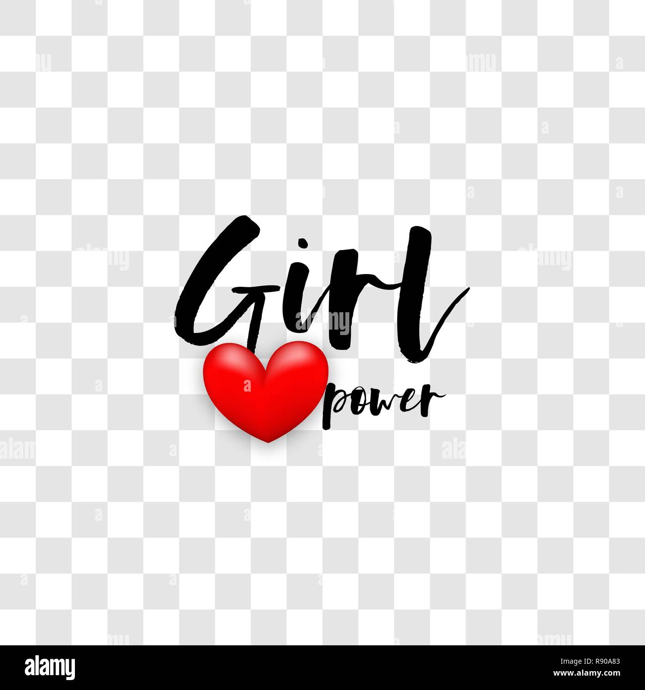 Girl power manoscritte frase scritta Illustrazione Vettoriale