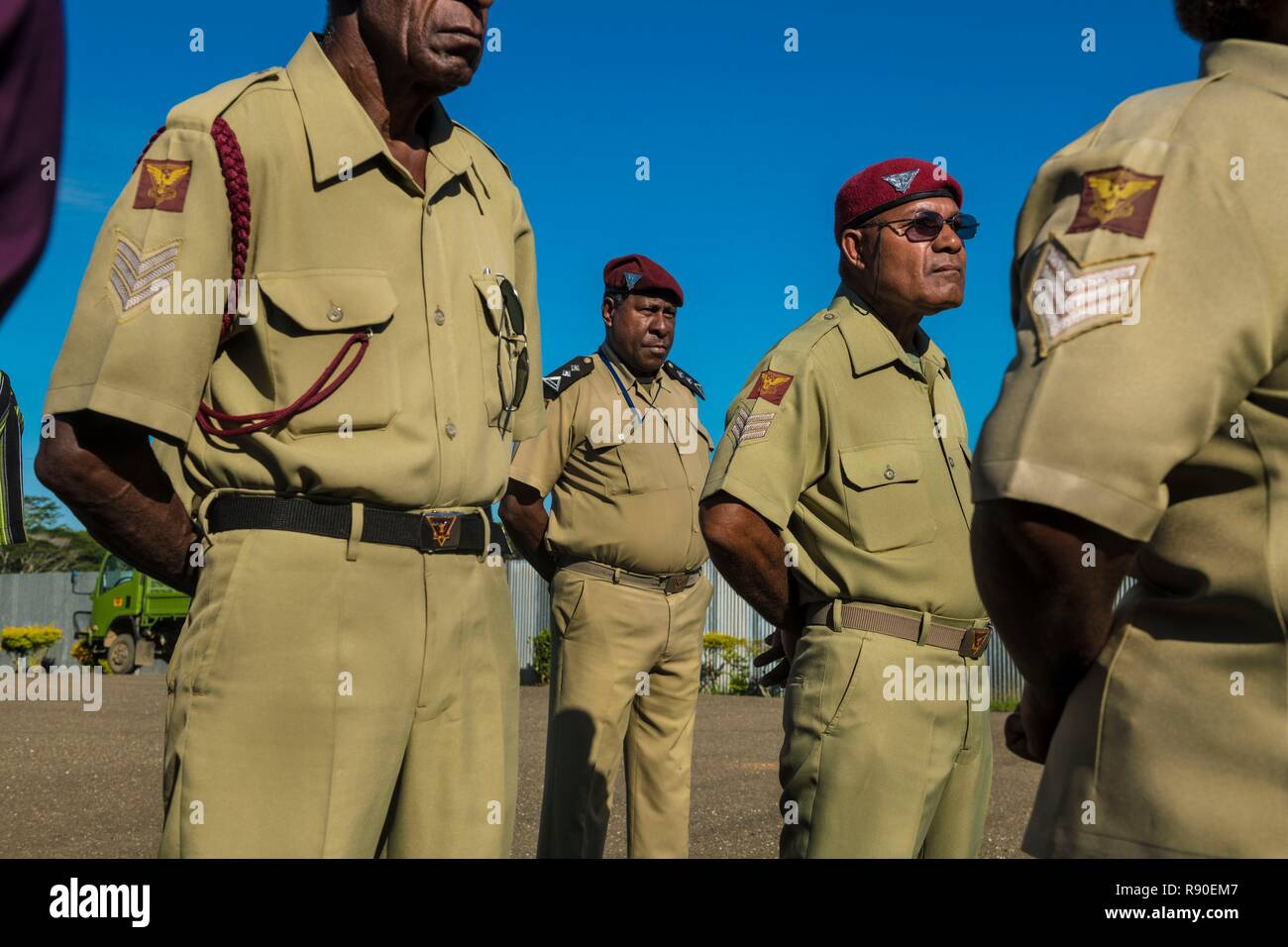 Papua Nuova Guinea, Golfo di Papua, Capitale Nazionale di Port Moresby, città di Bomana Prigione, la massima area di sicurezza, protezioni Foto Stock