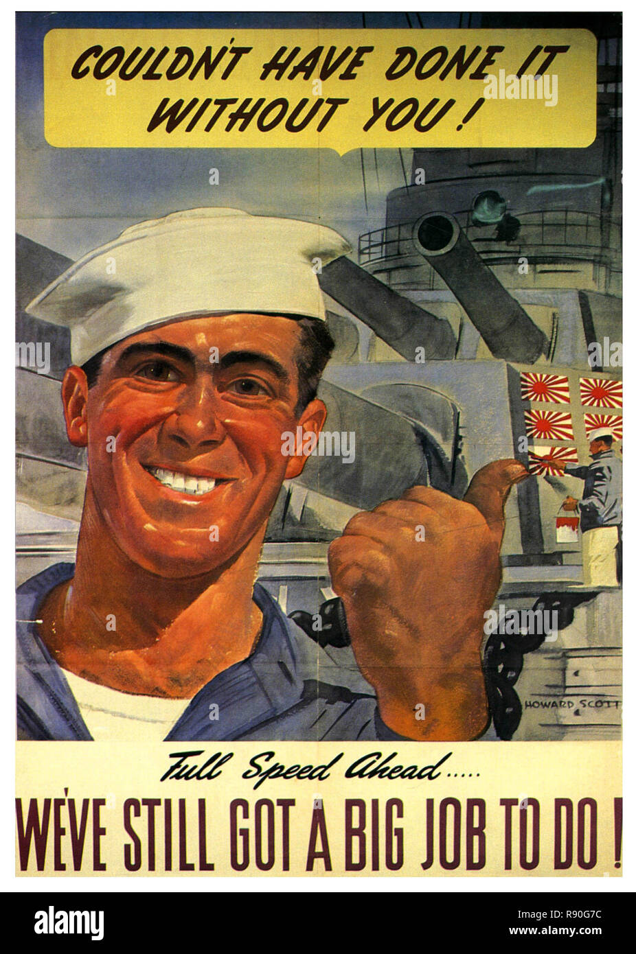 Incentivo industriale Divisione Us Navy - Vintage U.S poster di propaganda  Foto stock - Alamy