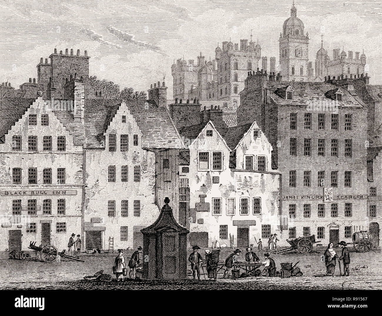 George Heriot's Hospital, Edimburgo, Scozia, secolo XIX, viste in Edinburgh da J. & H. S. ammassatore Foto Stock