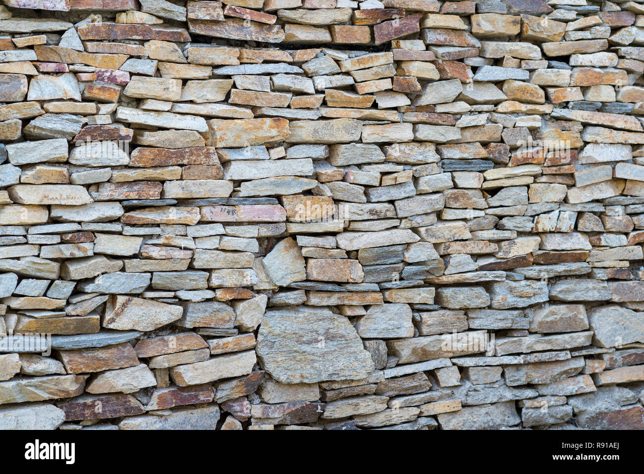 Dettaglio del borgo medievale di muro di pietra, sfondo Foto Stock