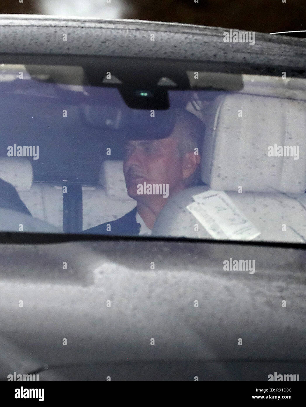 Jose Mourinho lascia la Aon addestramento complesso, Manchester. Foto Stock