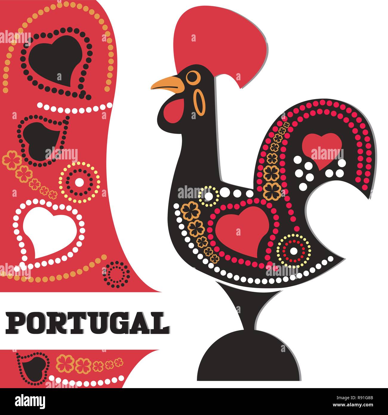Tradizionale Gallo portoghese Illustrazione Vettoriale