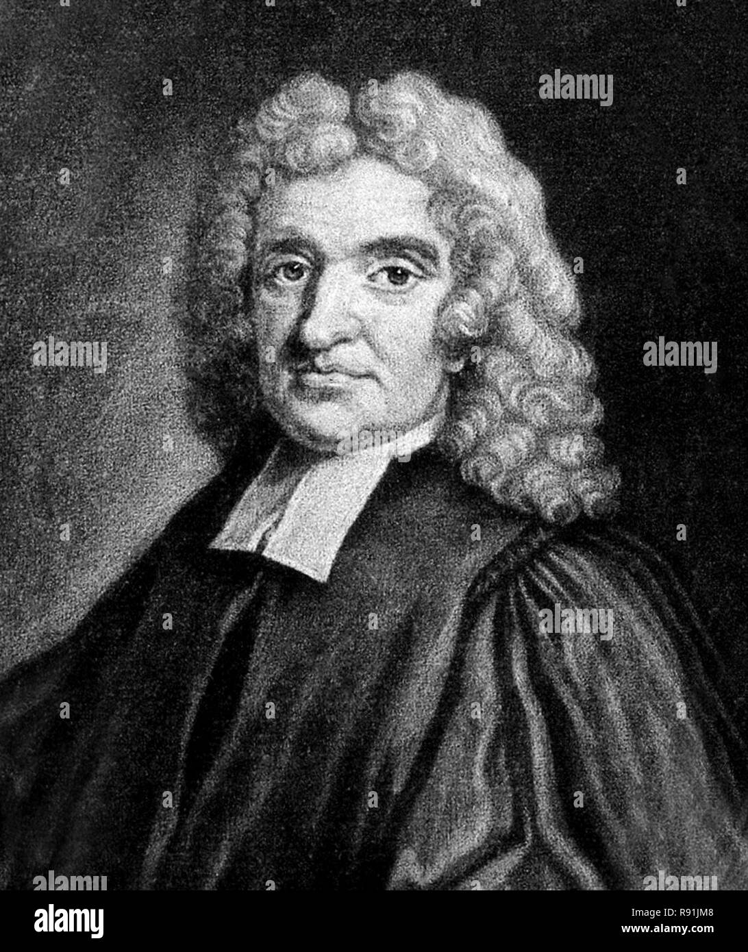 John Flamsteed (1646 - 1719) astronomo inglese, primo Astronomo Reale Foto Stock