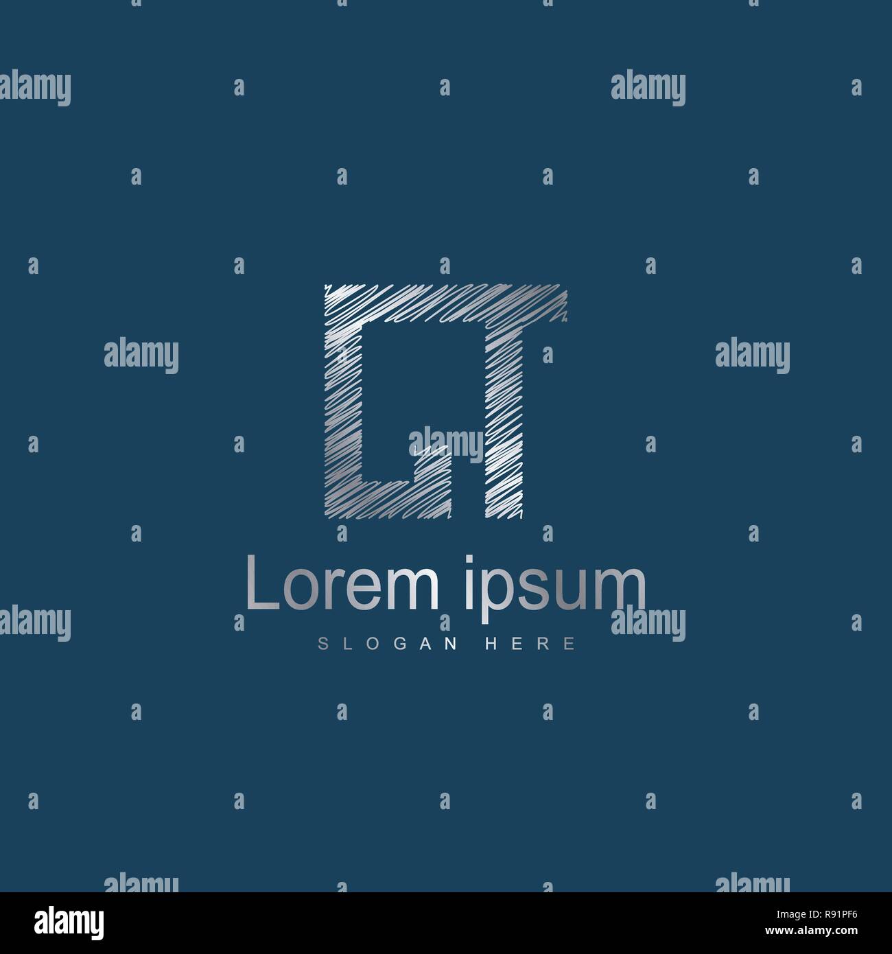 Lettera iniziale CT modello logo Design Vettoriali Illustrazione Vettoriale