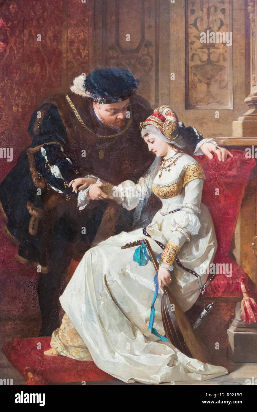 1491 - 1547. Re d'Inghilterra. Anne Boleyn, c. 1501-1536. Regina dell'Inghilterra come la seconda moglie di Henry VIII. Dettaglio di un lavoro da parte irlandese australiano nato Foto Stock