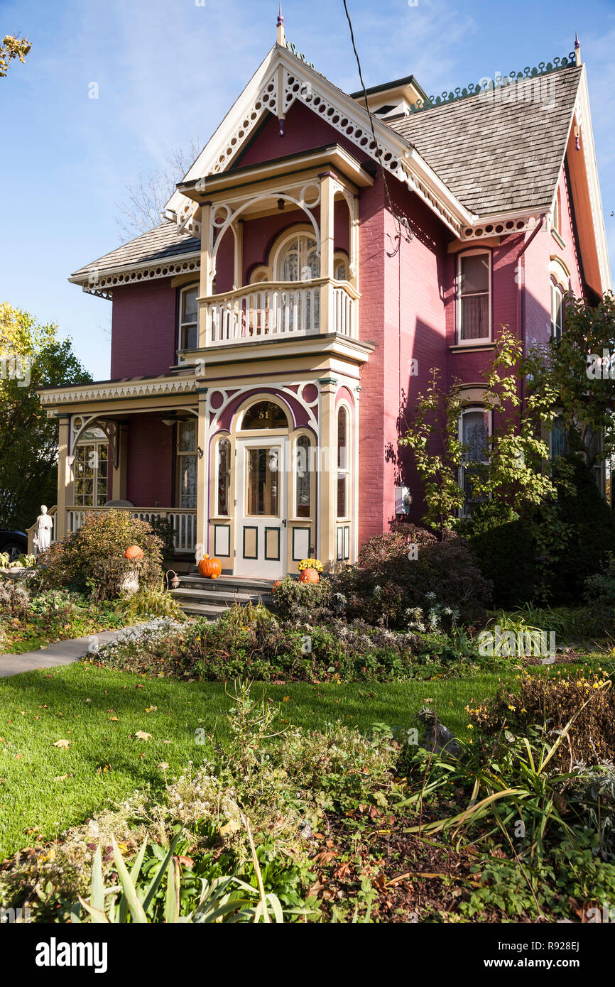 Vetrina di lusso casa vittoriana in Cooperstown, NY, STATI UNITI D'AMERICA Foto Stock