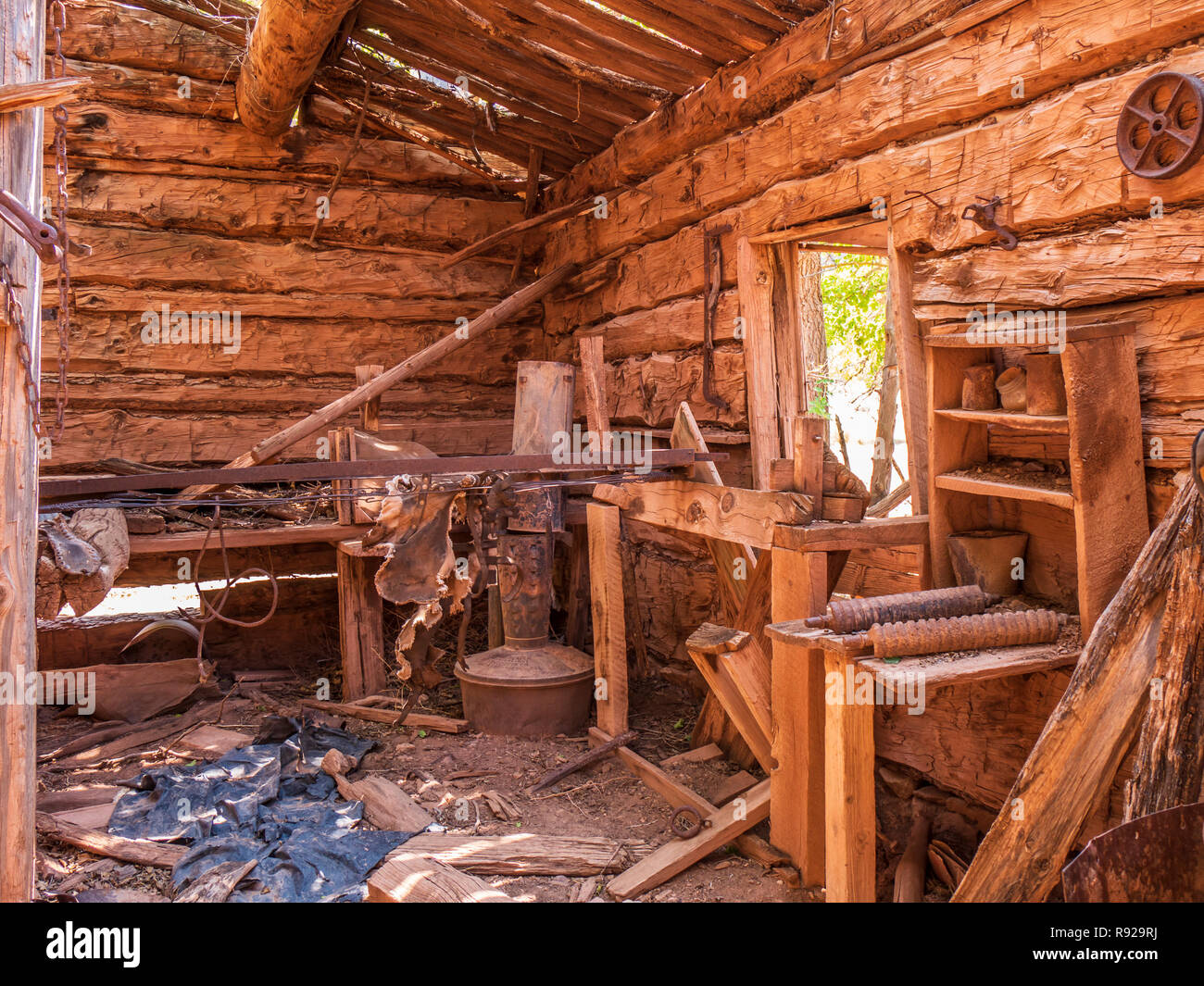 Rock Creek Ranch, desolazione canyon a nord del fiume Verde, Utah. Foto Stock