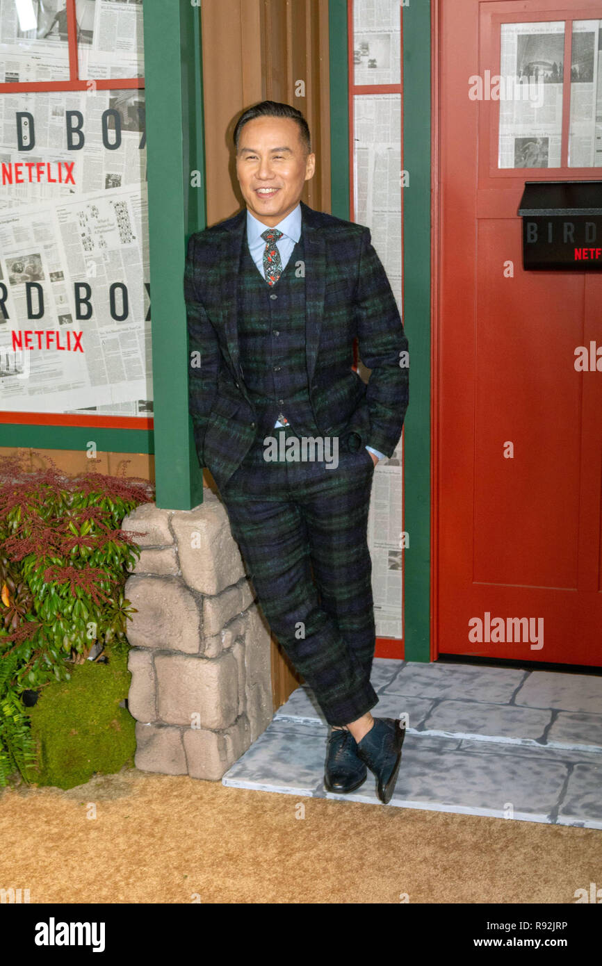 New York, Stati Uniti d'America. Xvii Dec, 2018. Attore BD Wong assiste il Netflix screening speciale di "Bird Box' a Alice Tully Hall di New York City il 17 dicembre 2018. Credito: Jeremy Burke/Alamy Live News Foto Stock