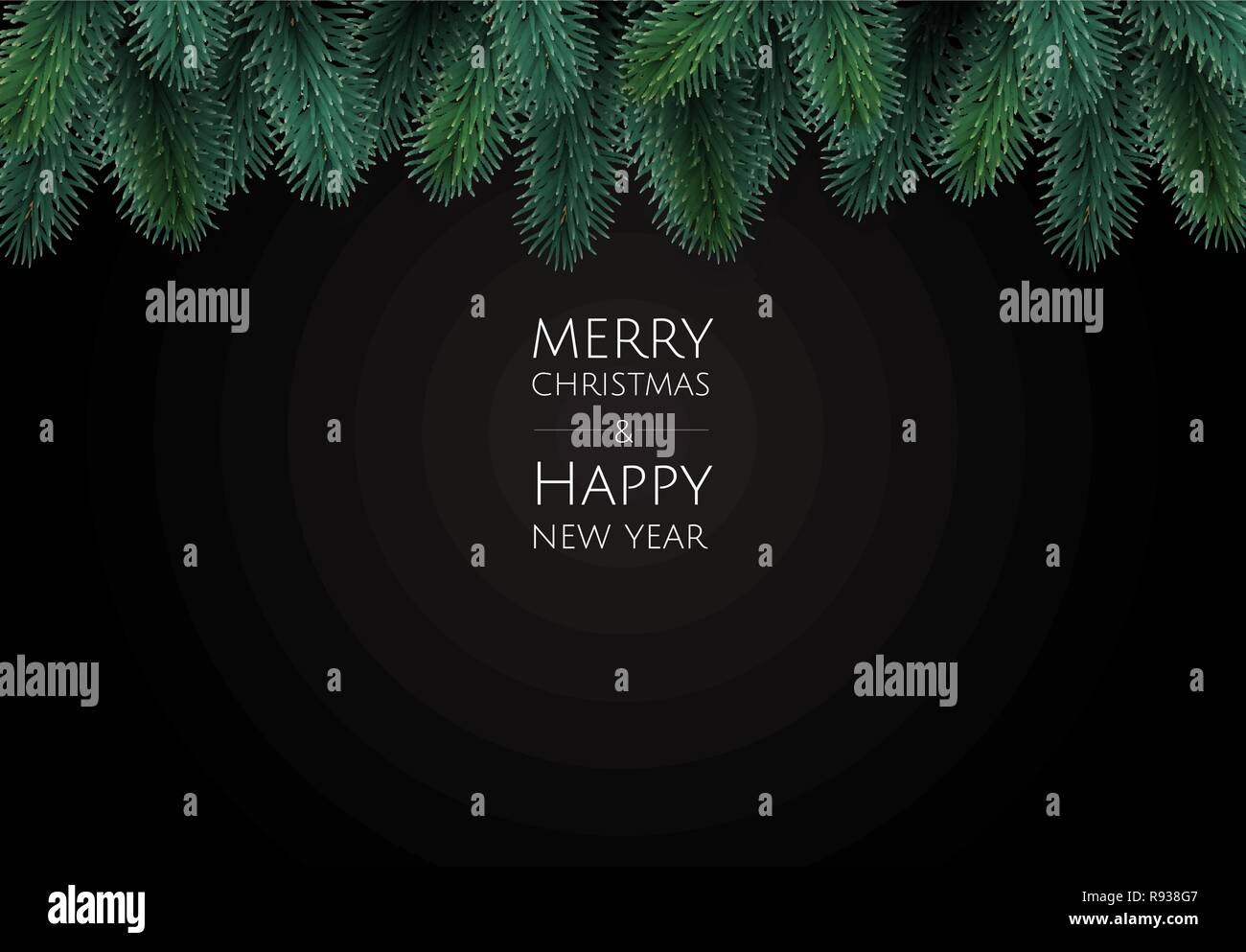 Buon Natale e Felice Anno Nuovo. Xmas sfondo con scatola regalo, fiocchi di neve e le sfere di design. Illustrazione Vettoriale