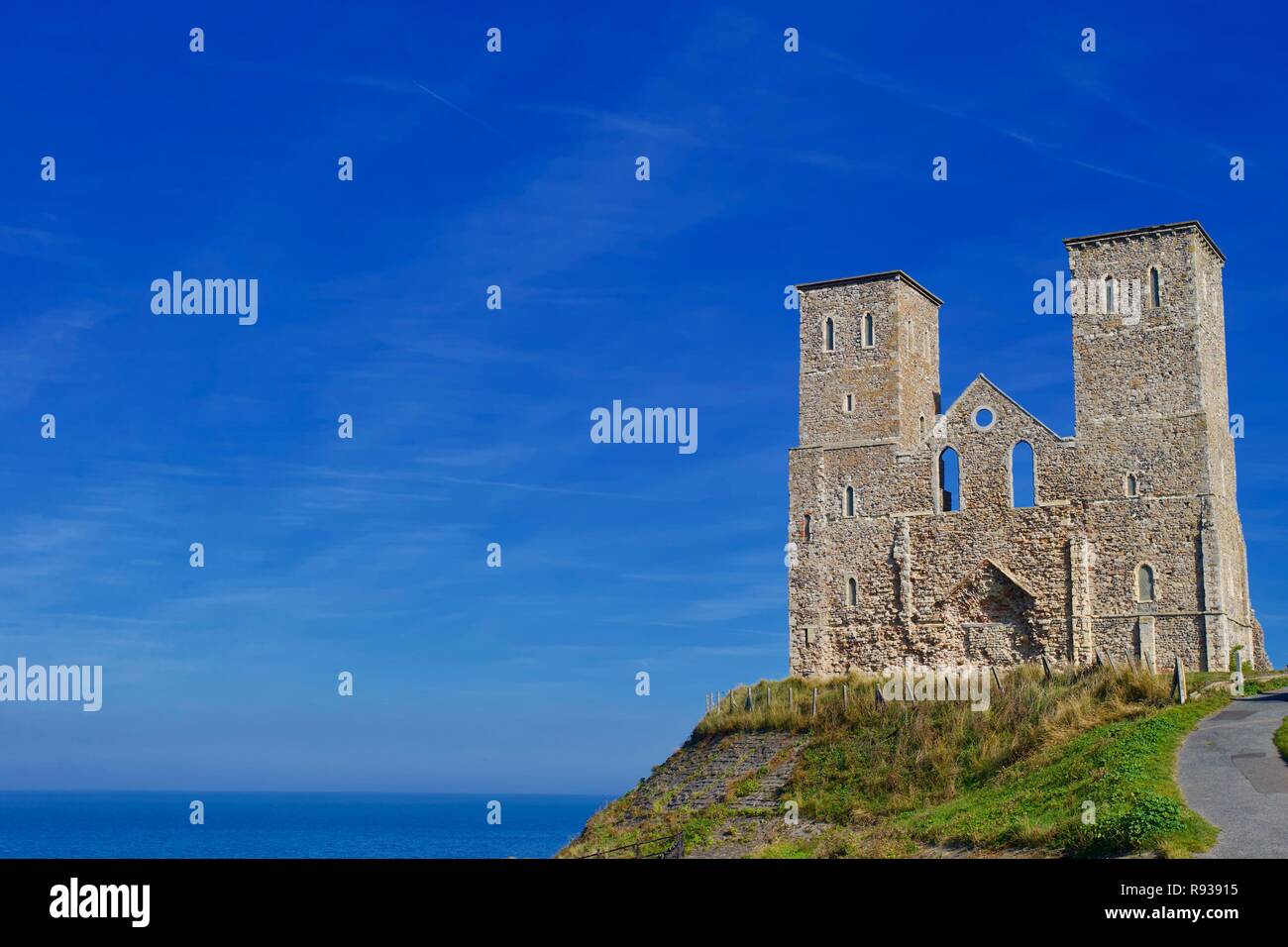 Chiesa di Santa Maria, Reculver, Kent, Inghilterra Foto Stock