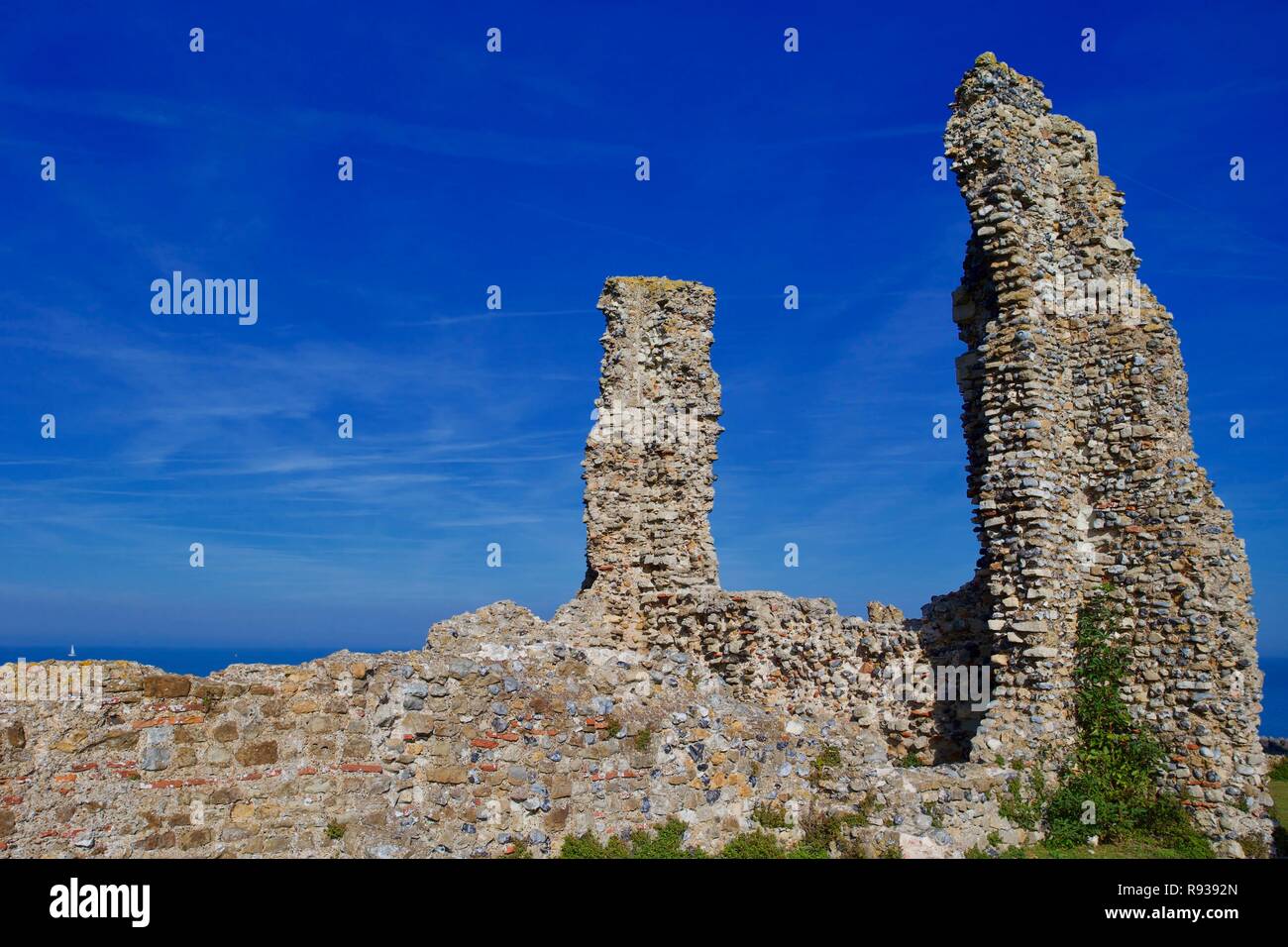 Chiesa di Santa Maria, Reculver, Kent, Inghilterra Foto Stock